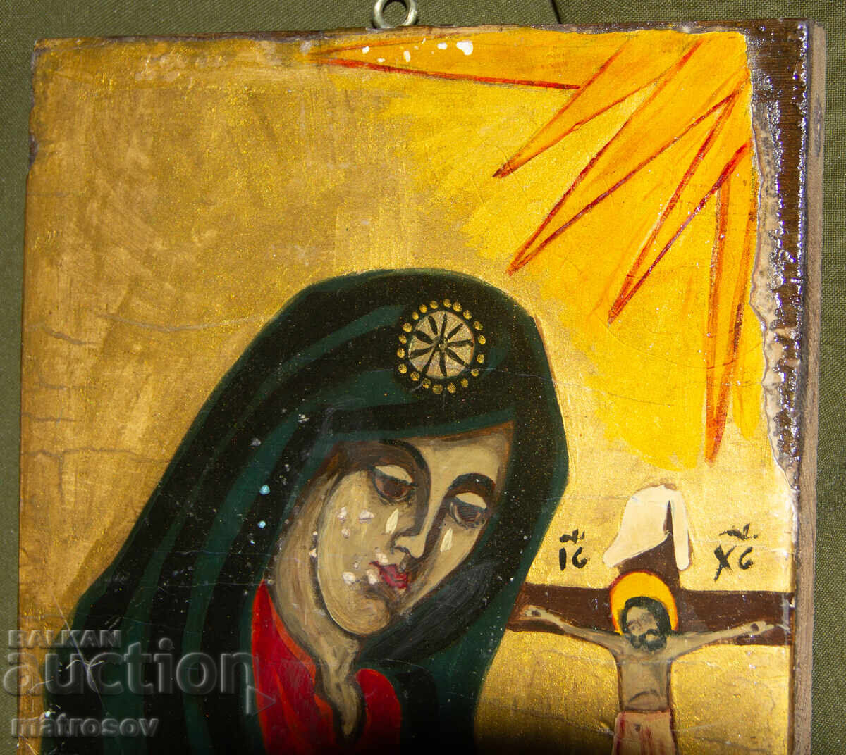 Δημοπρασία Χειροποίητη εικόνα, τέμπερα, Παναγία