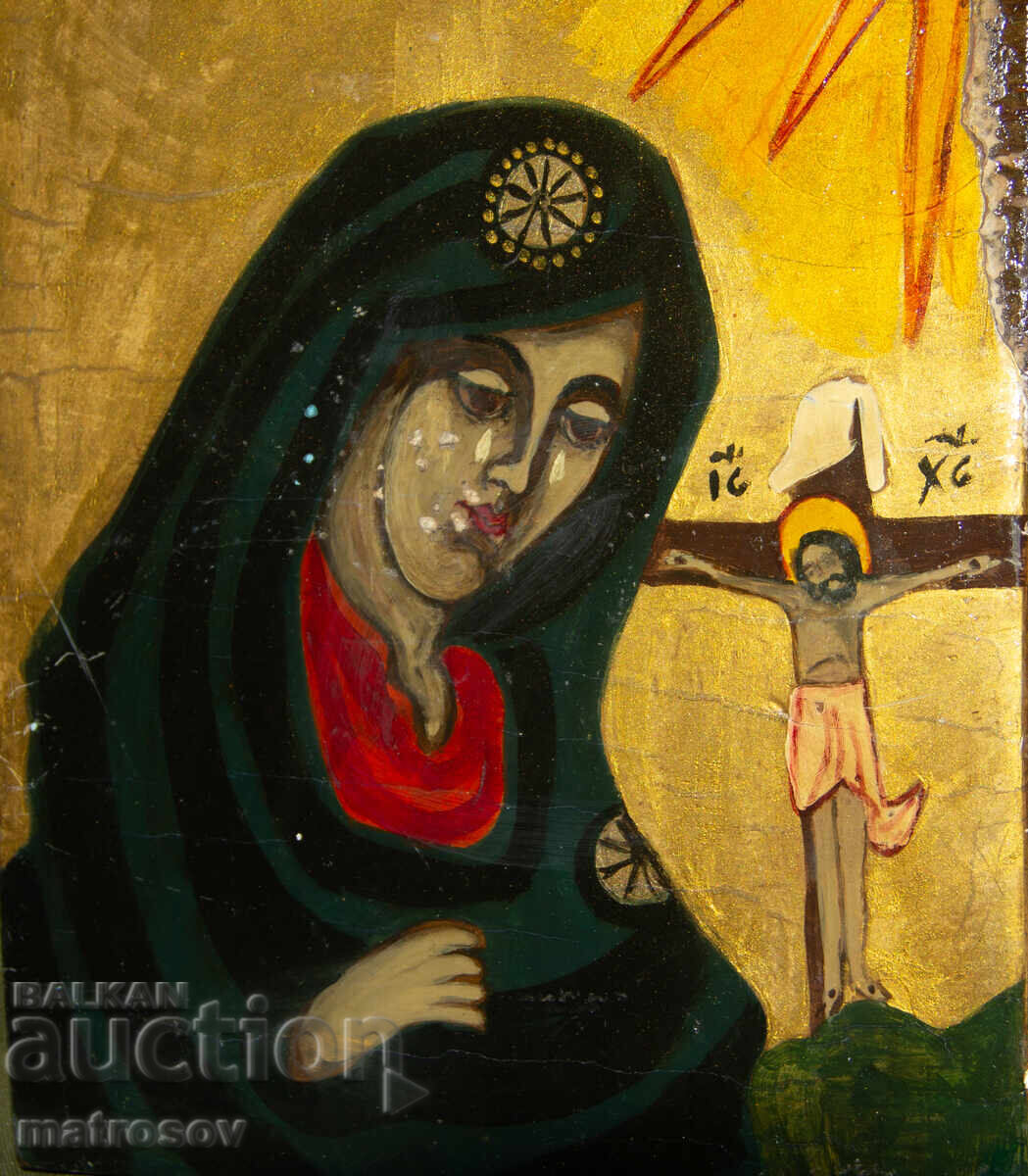 Παράδοση Χειροποίητη εικόνα, τέμπερα, Παναγία