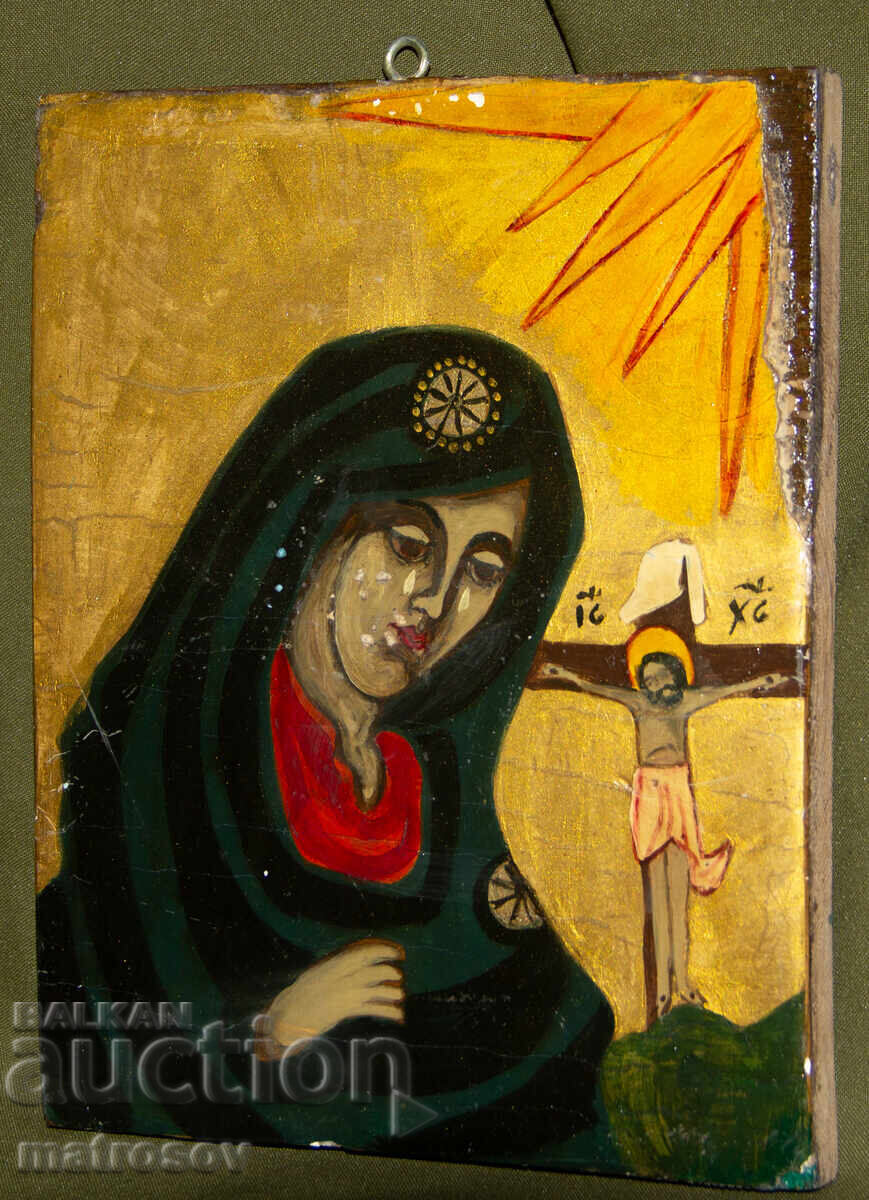 Χειροποίητη εικόνα, τέμπερα, Παναγία