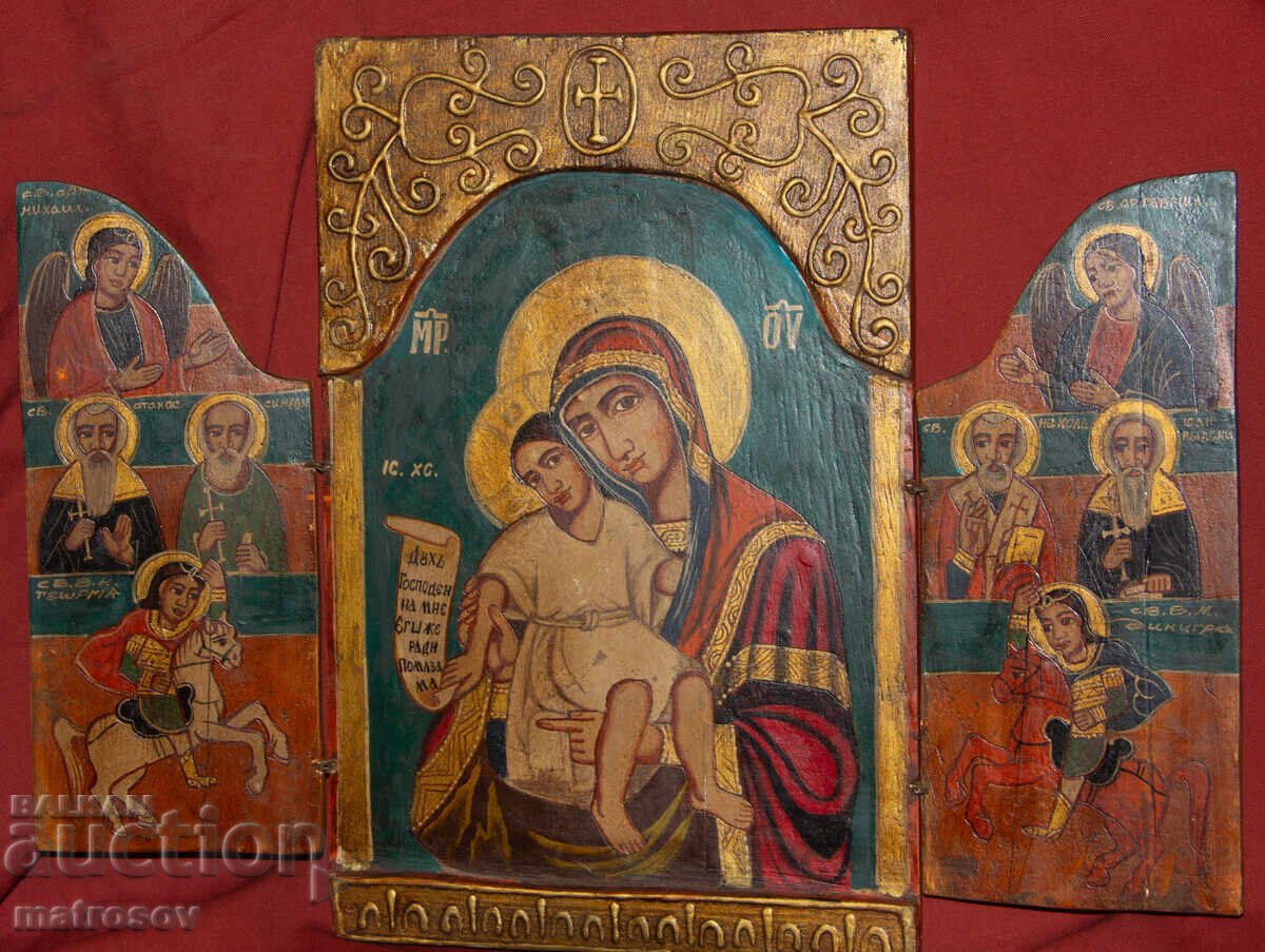 Triptych Icon of the Holy Theotokos with the Infant Triptych Icon of the Holy Theotokos with the Infant