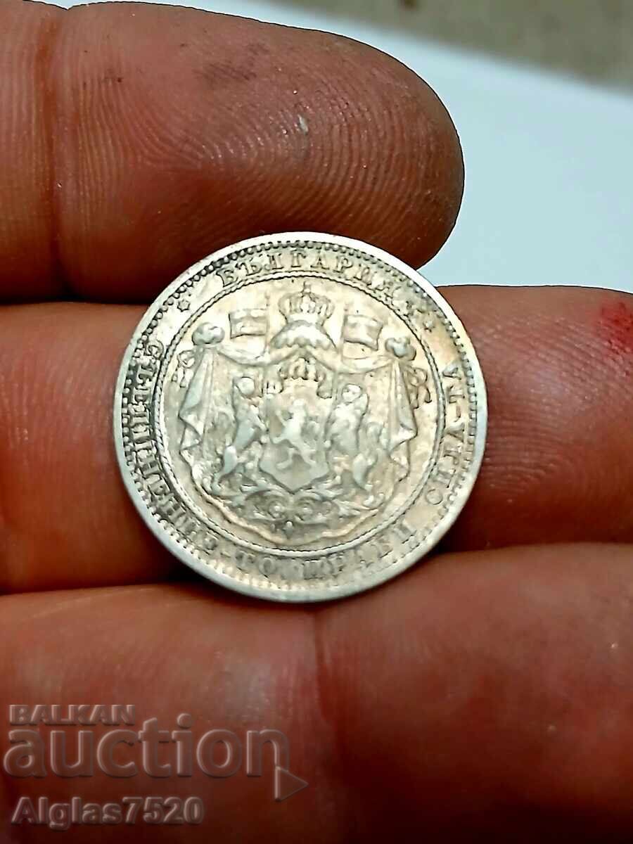 Аукцион 1 лв.1882/сребро/