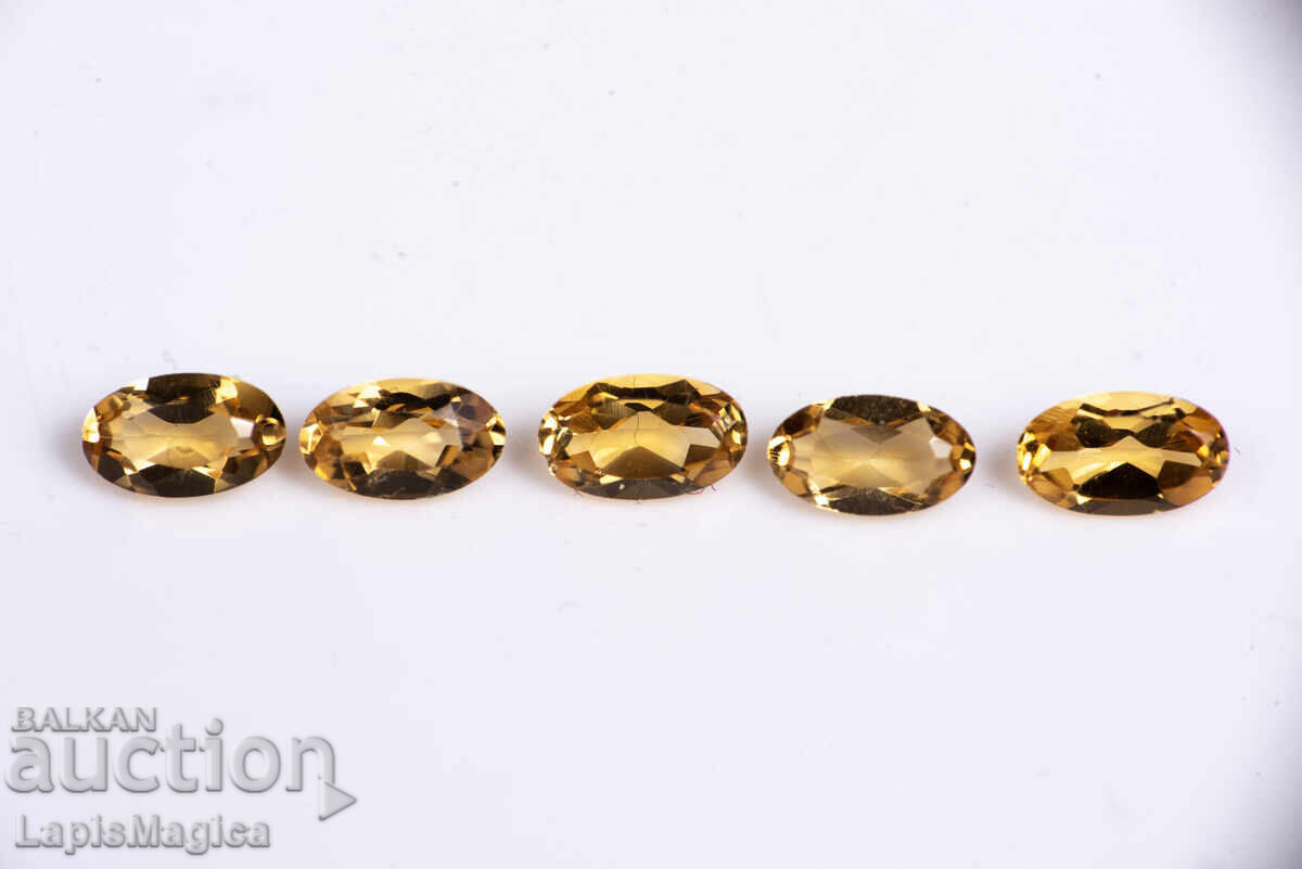 Lot of 5 Citrine with Oval Cut 5x3mm 1.05ct #1