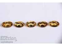Lot de 5 bucăți de Citrin cu șlefuire ovală 5x3mm 1.00ct