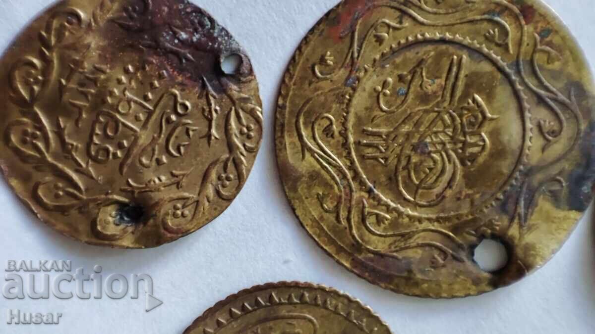 Old Turkish brass pendari 14 + 1 Mahmud II 1819 ??? - 5 Old Turkish brass pendari 14 + 1 Mahmud II 1819 ??? - 5