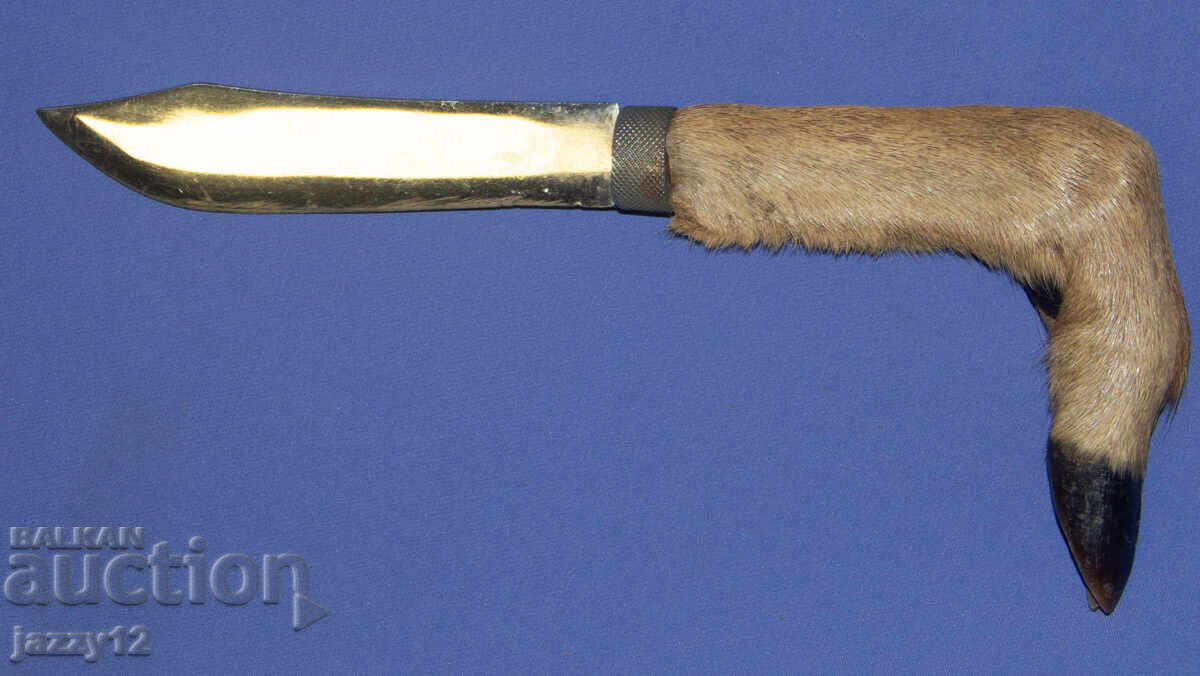 Solid hunting knife with a hoof handle - 5