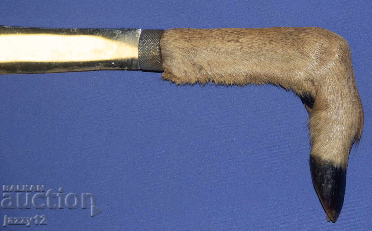 Solid hunting knife with a hoof handle - 6