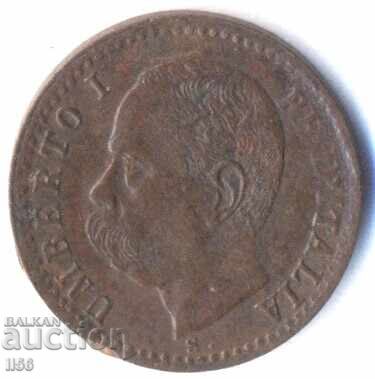 Ιταλία - 1 λεπτό 1899 - γράμμα R (Ρώμη) με τιμή 6.00 BGN | € 3.07