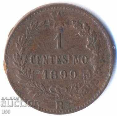 Ιταλία - 1 λεπτό 1899 - γράμμα R (Ρώμη)