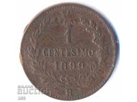 Italia - 1 centesimo 1899 - litera R (Roma)