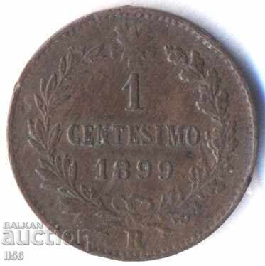 Ιταλία - 1 λεπτό 1899 - γράμμα R (Ρώμη)