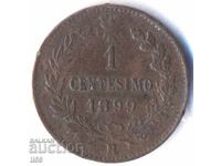 Italia - 1 centesimo 1899 - litera R (Roma)
