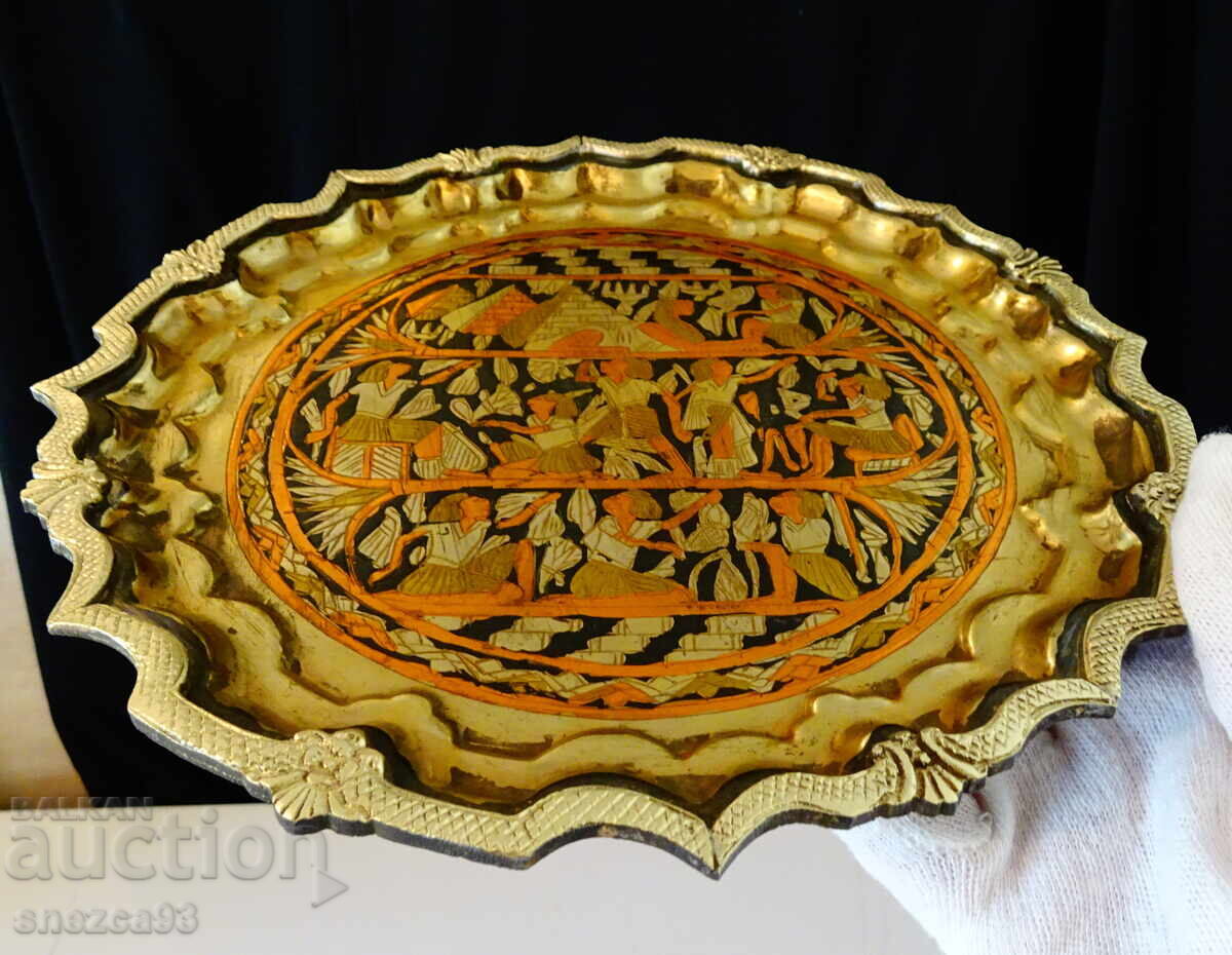 Licitație Tavă de bronz, farfurie de perete Egipt