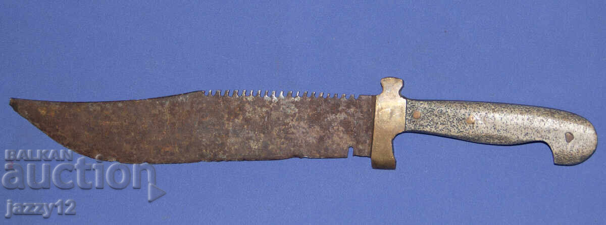 Old, solid hunting knife, handmade - 5