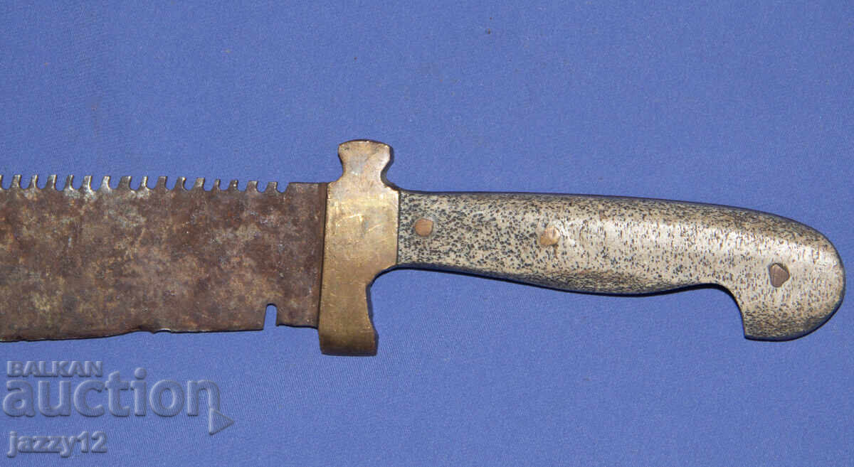 Old, solid hunting knife, handmade - 7