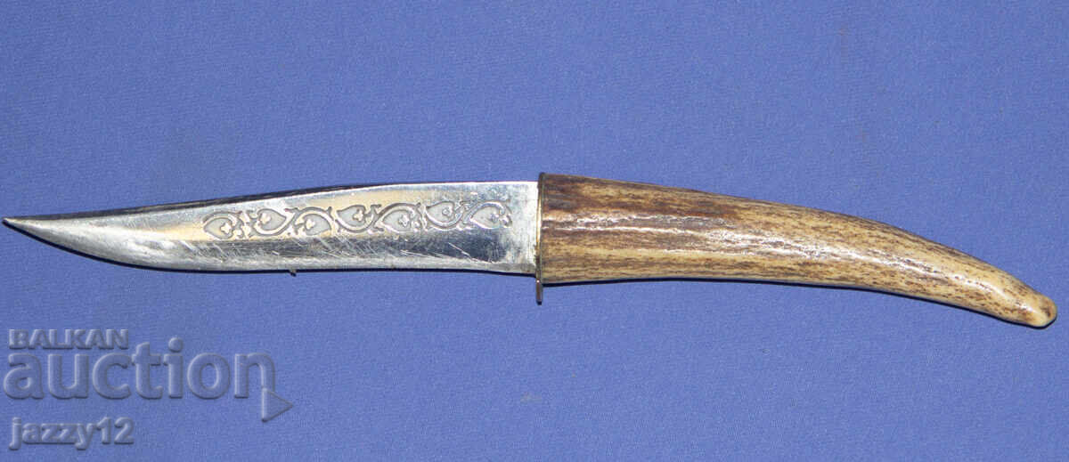 Solid hunting knife with a horn handle - 6