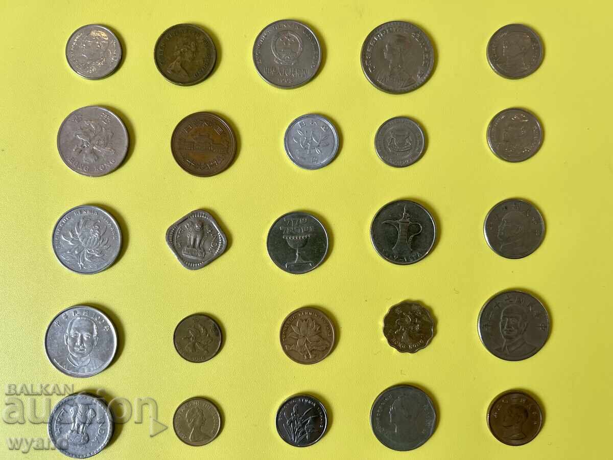 Λοτ ασιατικών νομισμάτων (25 τμχ) με τιμή 25.00 BGN | € 12.78