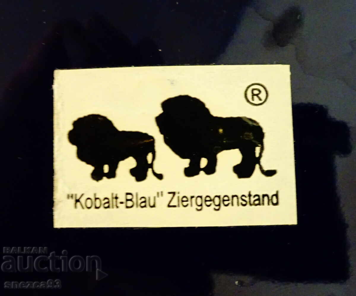 Чиния баварски порцелан,злато,кобалт,пауни. - 6 Чиния баварски порцелан,злато,кобалт,пауни. - 6