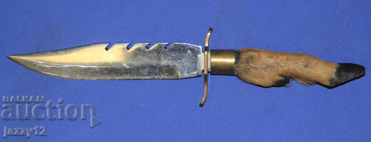 Solid hunting knife with a hoof handle - 5