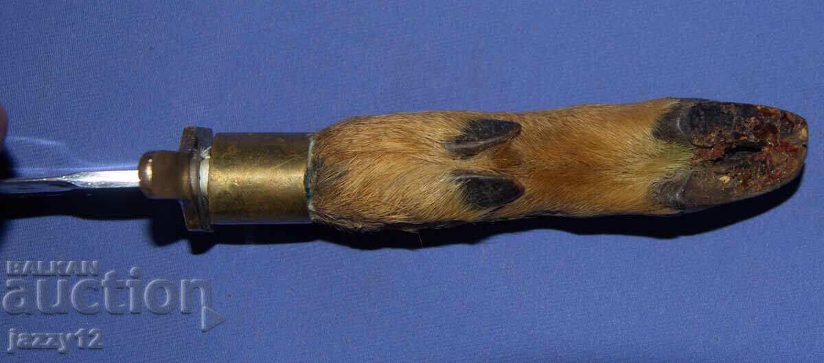 Solid hunting knife with a hoof handle - 7
