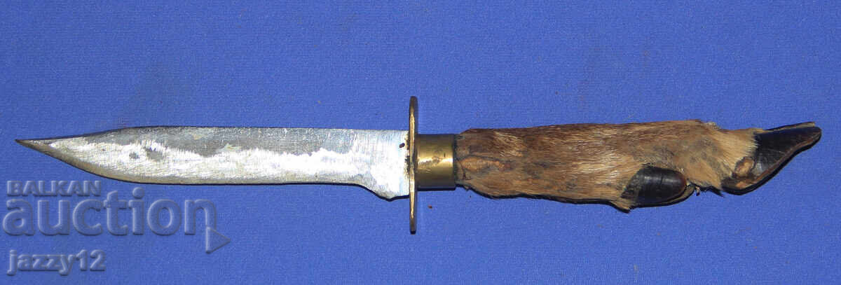 Solid hunting knife with a hoof handle - 5 Solid hunting knife with a hoof handle - 5
