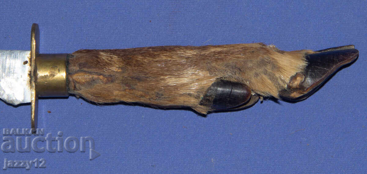 Solid hunting knife with a hoof handle - 7 Solid hunting knife with a hoof handle - 7