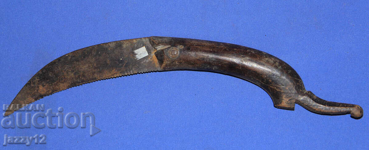 Стар земеделски нож дървена дръжка сгъваем - 5 Стар земеделски нож дървена дръжка сгъваем - 5