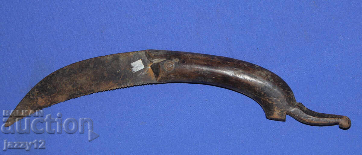 Стар земеделски нож дървена дръжка сгъваем - 6 Стар земеделски нож дървена дръжка сгъваем - 6