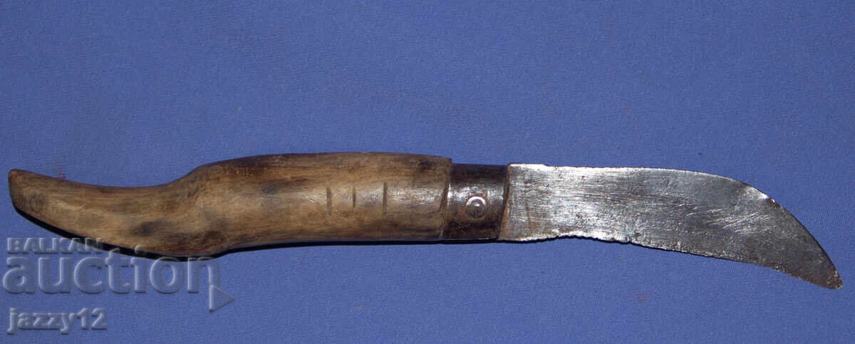 Παράδοση Παλαιό γεωργικό μαχαίρι ξύλινη λαβή αναδιπλούμενο Παράδοση Παλαιό γεωργικό μαχαίρι ξύλινη λαβή αναδιπλούμενο