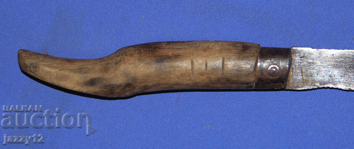 Παλαιό γεωργικό μαχαίρι ξύλινη λαβή αναδιπλούμενο - 5 Παλαιό γεωργικό μαχαίρι ξύλινη λαβή αναδιπλούμενο - 5
