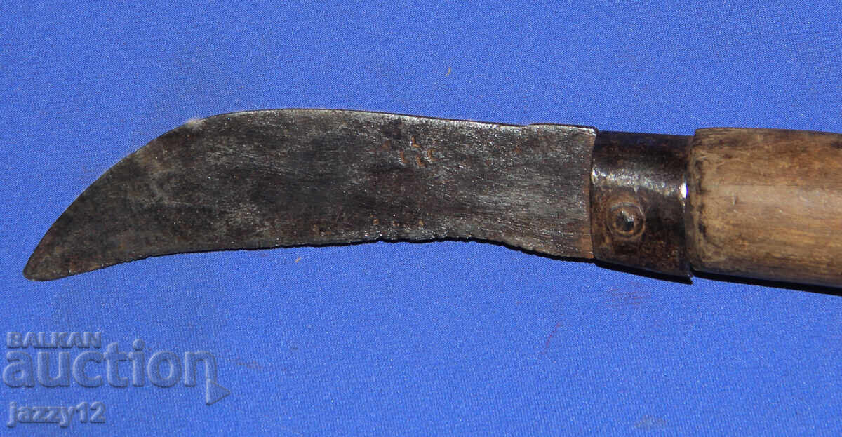 Παλαιό γεωργικό μαχαίρι ξύλινη λαβή αναδιπλούμενο - 7 Παλαιό γεωργικό μαχαίρι ξύλινη λαβή αναδιπλούμενο - 7