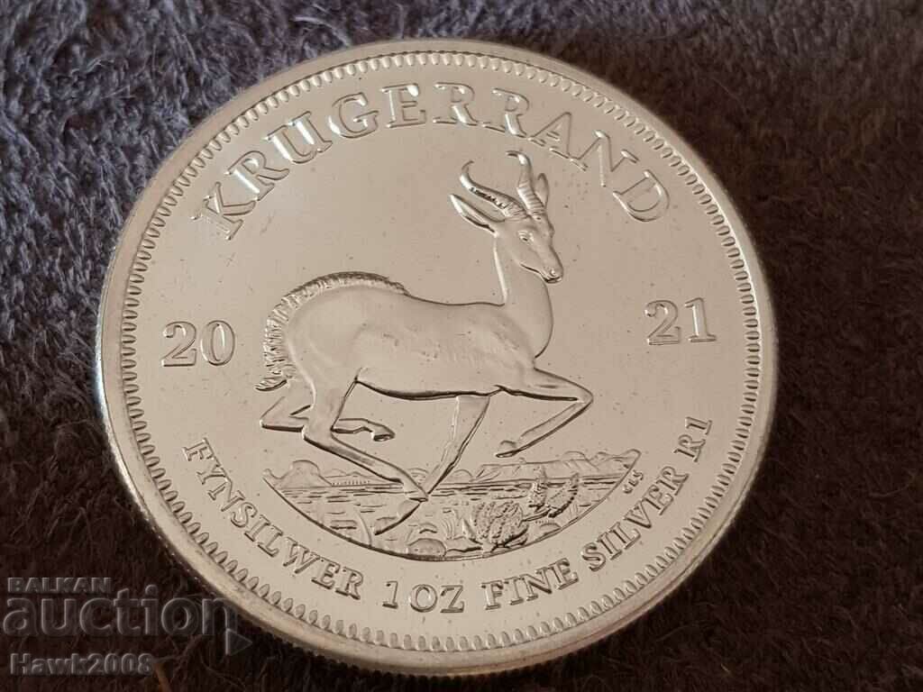 1 OZ унция Южна Африка 2021 г. Кругерранд Сребърна монета с цена 140.00 лв. | € 71.58 1 OZ унция Южна Африка 2021 г. Кругерранд Сребърна монета с цена 140.00 лв. | € 71.58