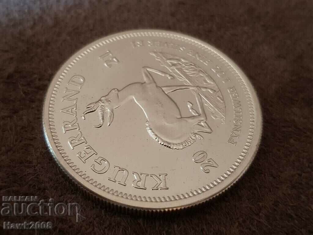 Доставка на 1 OZ унция Южна Африка 2021 г. Кругерранд Сребърна монета Доставка на 1 OZ унция Южна Африка 2021 г. Кругерранд Сребърна монета