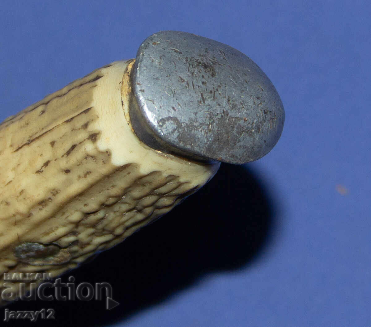 Old tourist/hunting knife with a horn handle - 7 Old tourist/hunting knife with a horn handle - 7