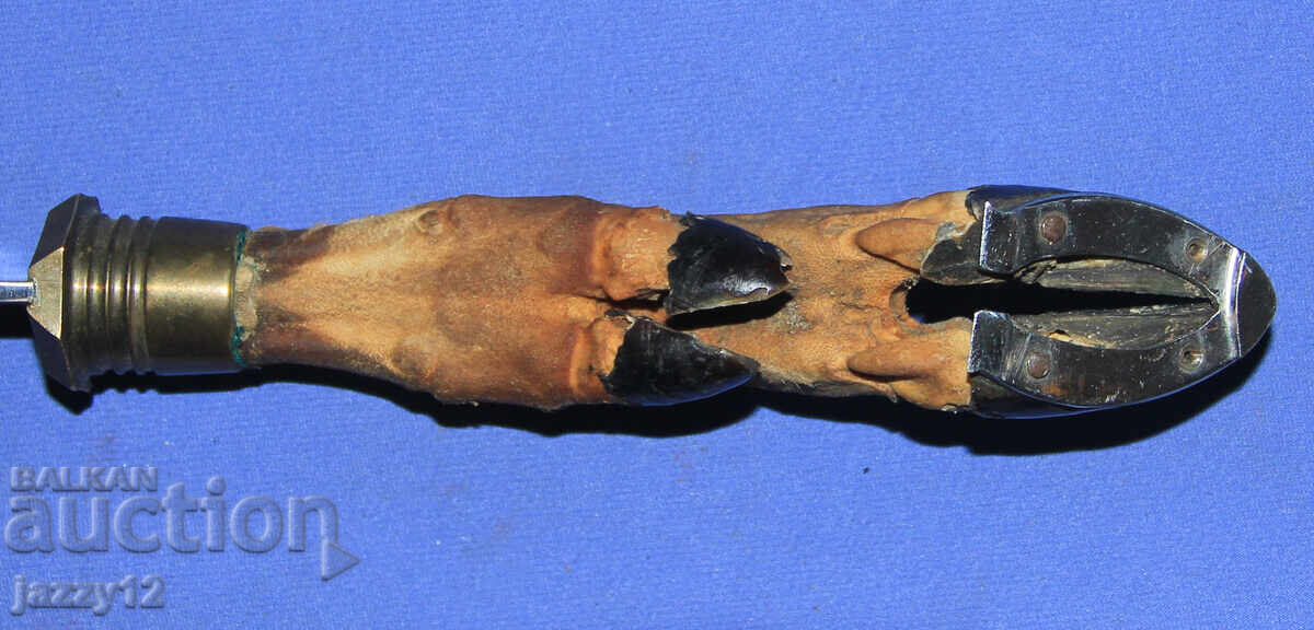 Solid hunting knife with a hoof handle - 6