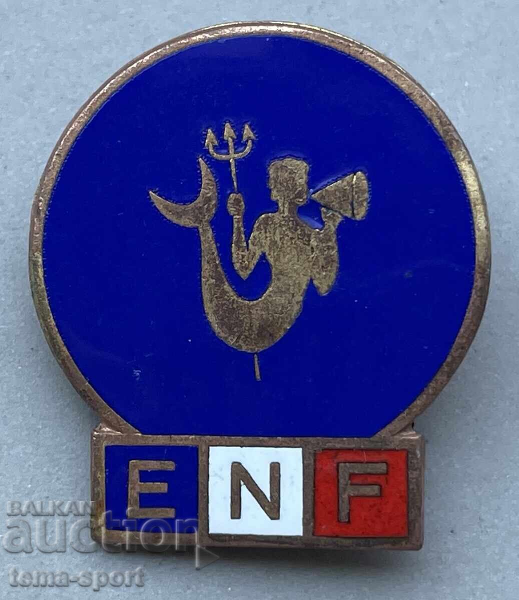 1697 Γαλλία σήμα Γαλλικής Ομοσπονδίας Κολύμβησης σμάλτο