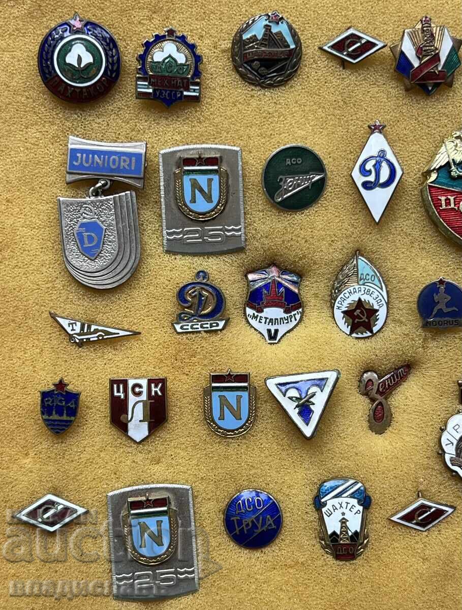 Συλλογή 50 εμβλημάτων Σοβιετικής Ένωσης παλαιό ποδόσφαιρο - διαβάστε την περιγραφή! - 5
