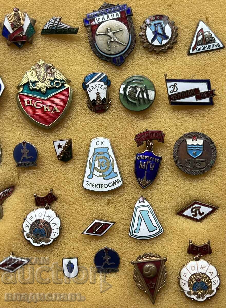 Συλλογή 50 εμβλημάτων Σοβιετικής Ένωσης παλαιό ποδόσφαιρο - διαβάστε την περιγραφή! - 6