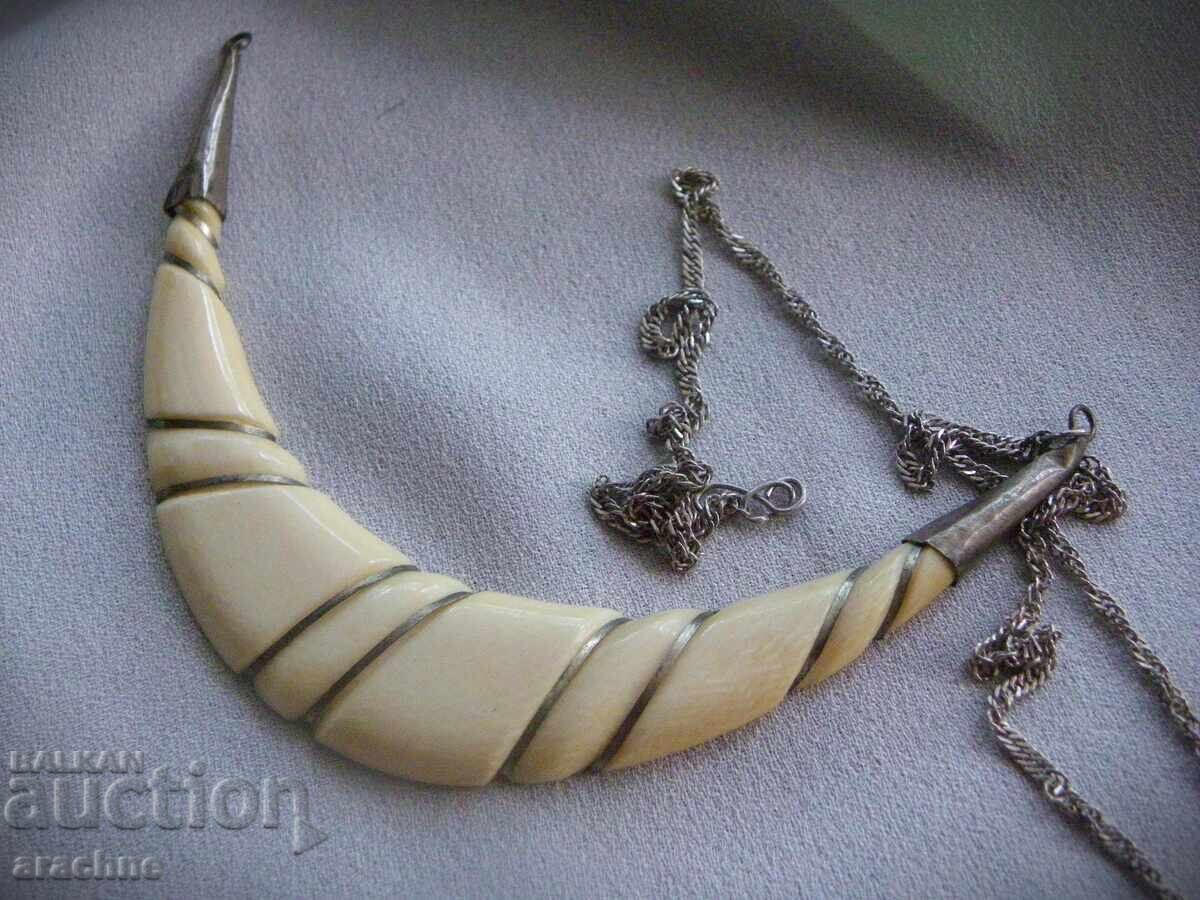 Κολιέ από ελεφαντόδοντο και ασήμι - 5 Κολιέ από ελεφαντόδοντο και ασήμι - 5