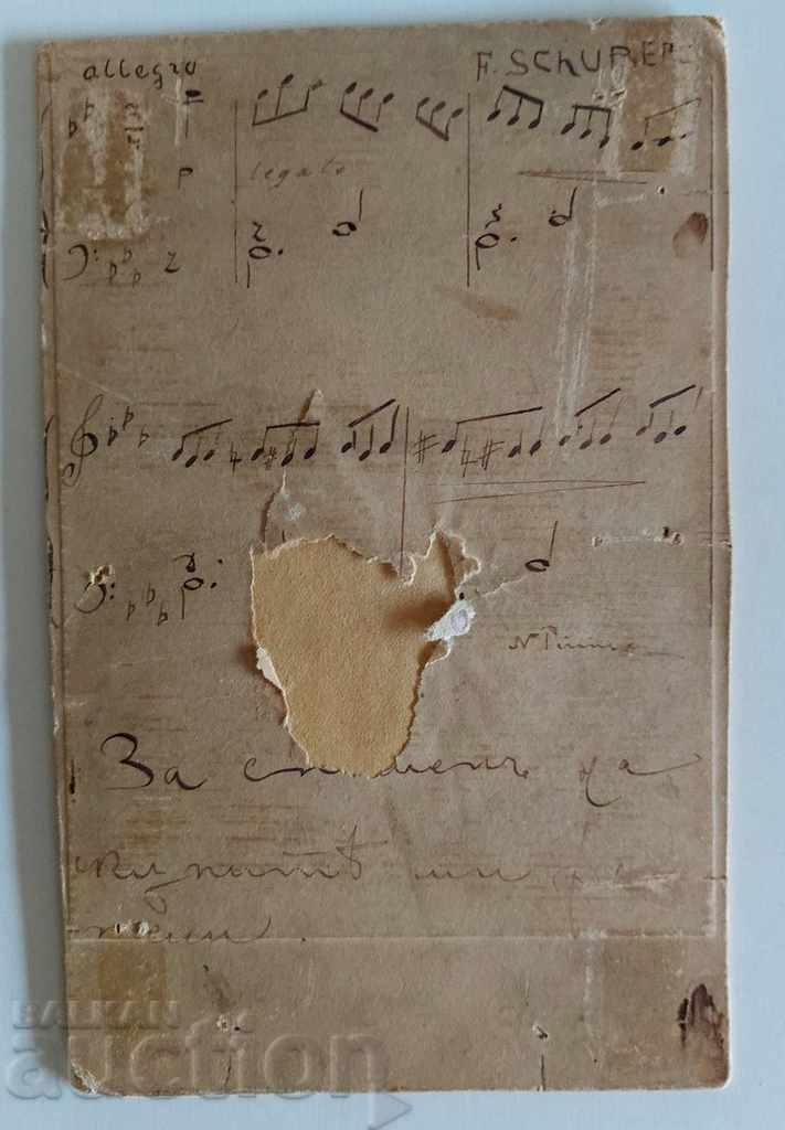 Βουλγάρα Βιέννη Αφιέρωση σε Νότες Σούμπερτ Αλέγκρο Φωτογραφία Καρτόνι - 6