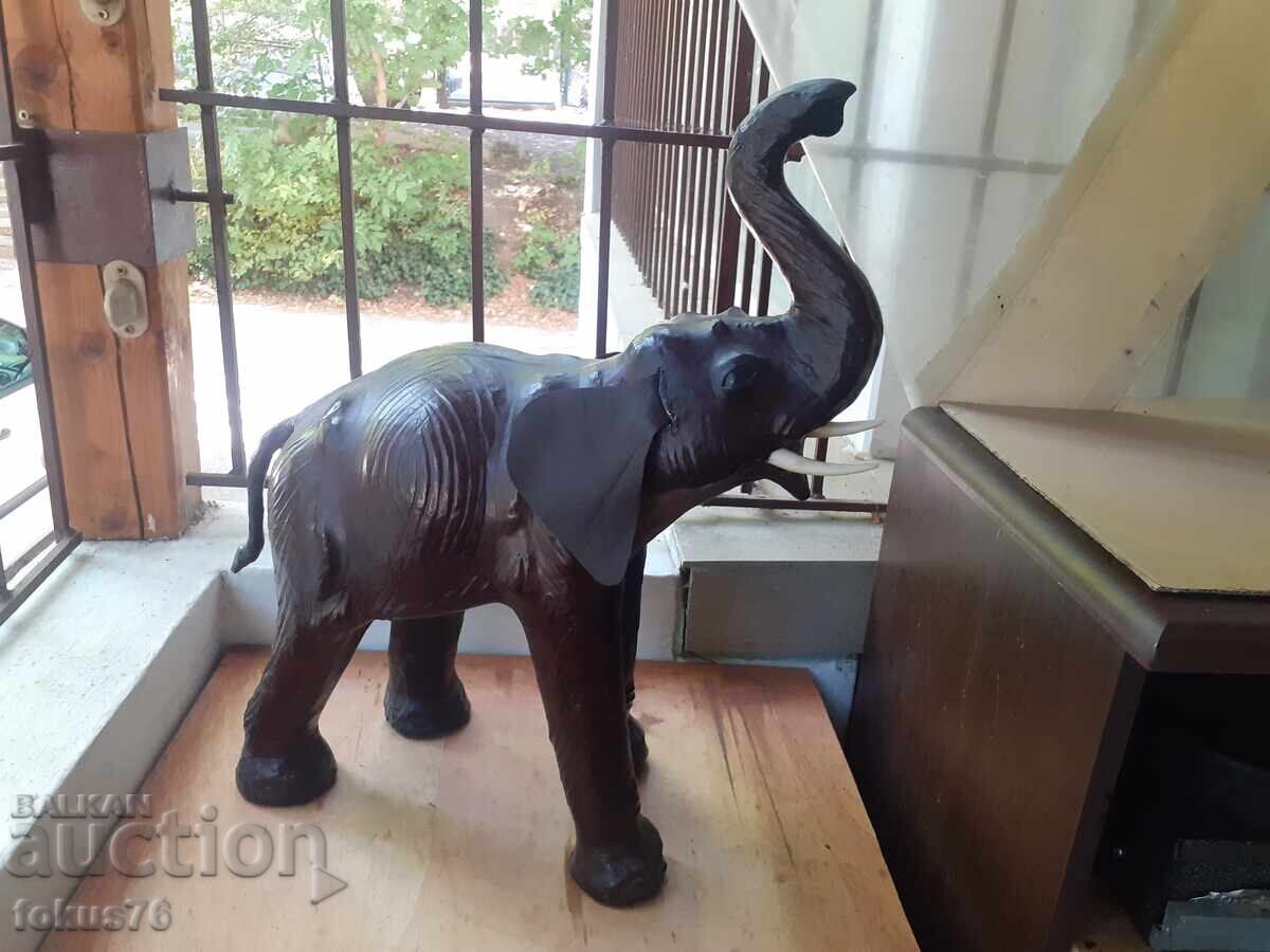 Auction  Large Leather Elephant Toy Elephant