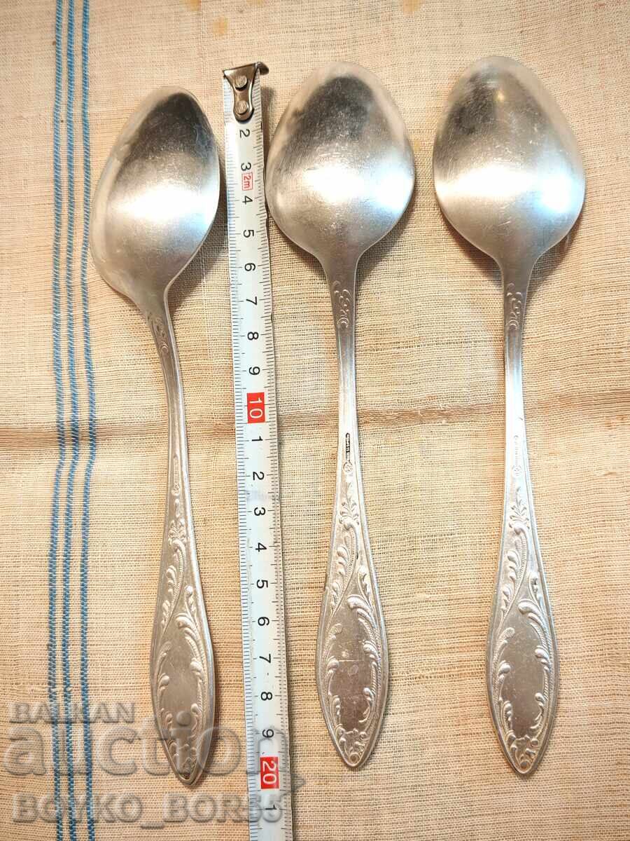 Големи Оригинални Руски Соц СССР Дълбоко Посребрени Лъжици с цена 39.00 лв. | € 19.94 Големи Оригинални Руски Соц СССР Дълбоко Посребрени Лъжици с цена 39.00 лв. | € 19.94