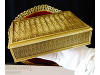 Cutie de bijuterii, trabucuri, țigări din bronz Erhard & Söhne