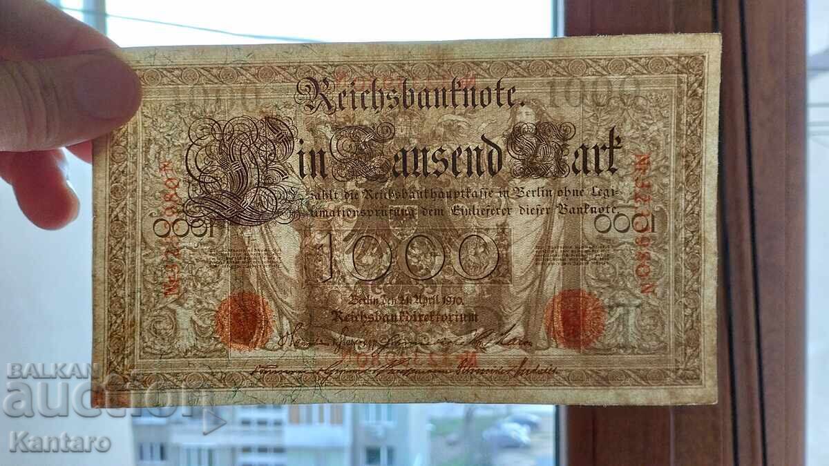 Banknote - GERMANY - 1000 Marks - 1910 - red seal - 7