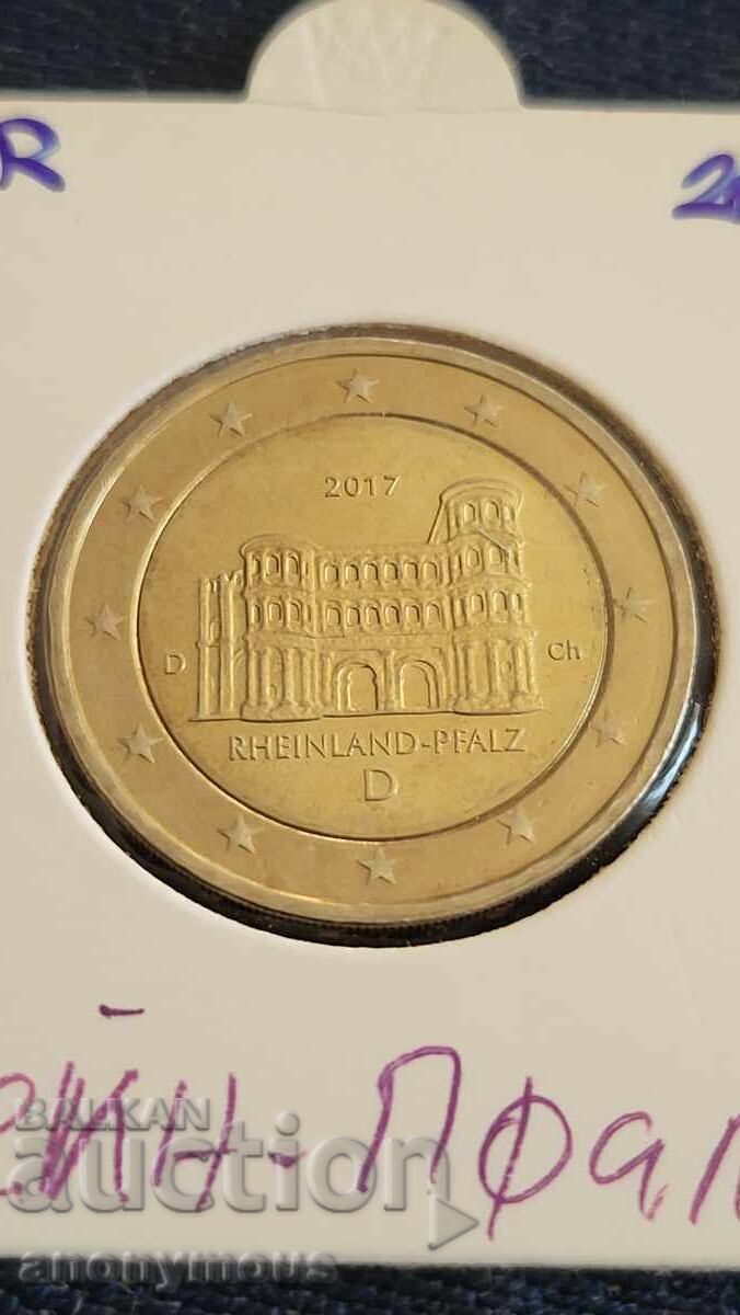 Рейнланд- Пфалц, Rheinland-pfalz, 2 евро монета D Германия с цена 10.00 лв. | € 5.11 Рейнланд- Пфалц, Rheinland-pfalz, 2 евро монета D Германия с цена 10.00 лв. | € 5.11