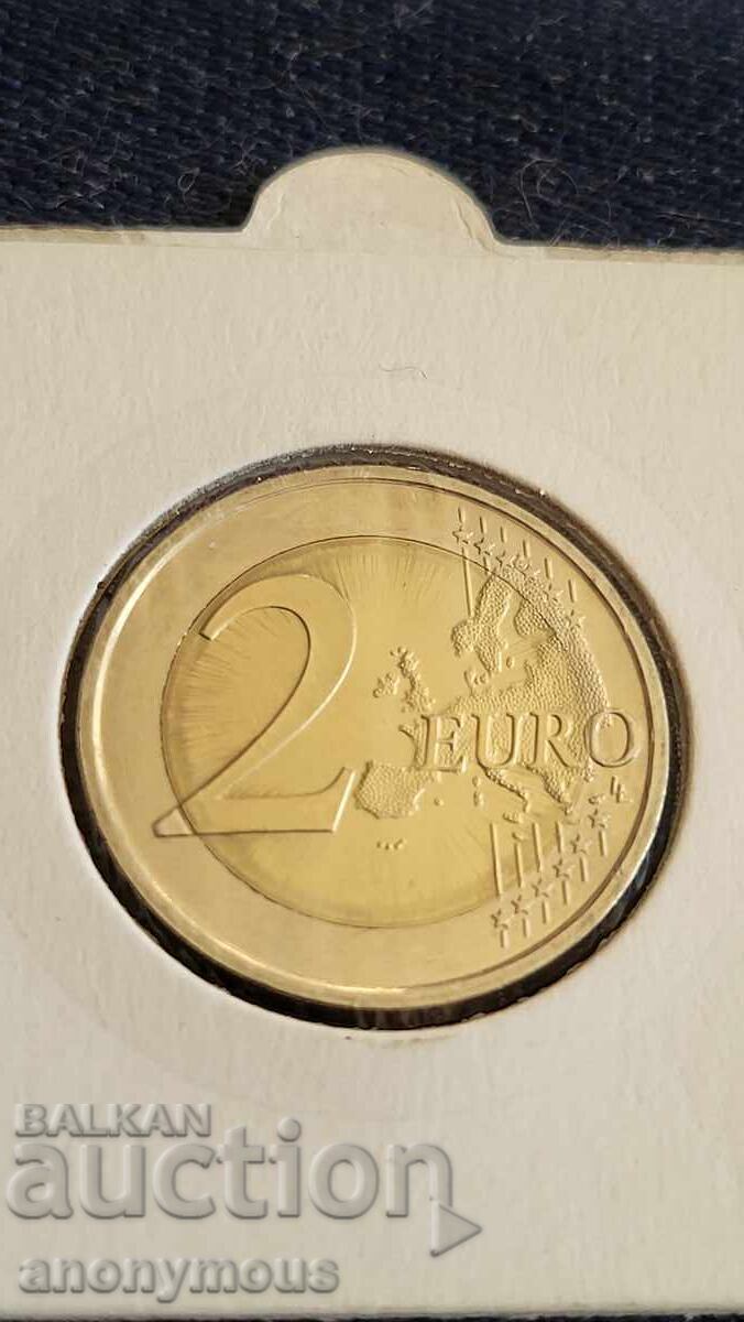30 χρόνια, σημαία της Ευρωπαϊκής Ένωσης 2 ευρώ νόμισμα Γερμανία D με τιμή 25.00 BGN | € 12.78