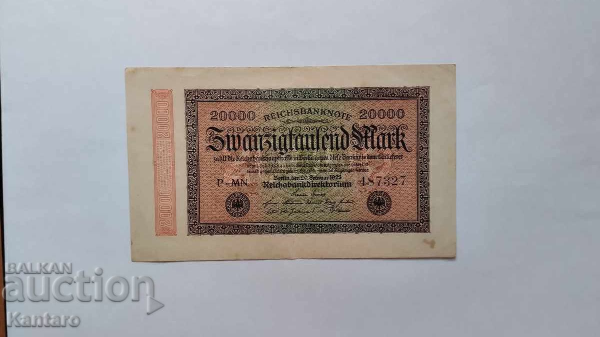 Τραπεζογραμμάτιο - ΓΕΡΜΑΝΙΑ - 20.000 μάρκα - 1923 Τραπεζογραμμάτιο - ΓΕΡΜΑΝΙΑ - 20.000 μάρκα - 1923