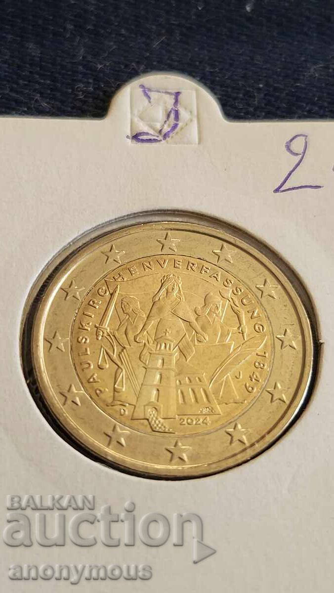 2 Euro Coin Germany J 2024 Constitution