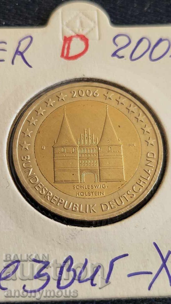 Σλέσβιγκ-Χόλσταϊν, 2 ευρώ νόμισμα Γερμανία D