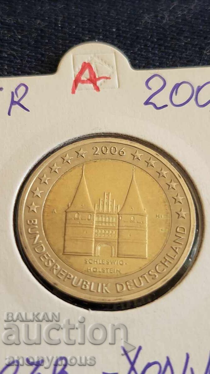 Σλέσβιγκ-Χόλσταϊν, 2 ευρώ νόμισμα Γερμανίας A Σλέσβιγκ-Χόλσταϊν, 2 ευρώ νόμισμα Γερμανίας A