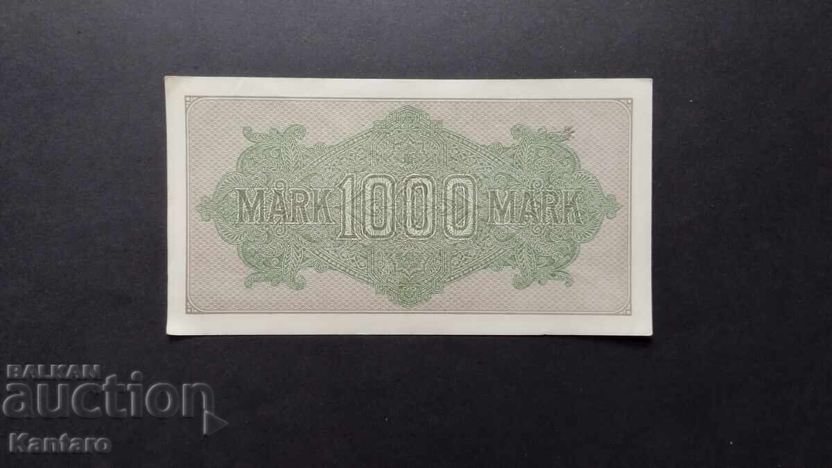 Livrarea Bancnota - GERMANIA - 1000 Marci - 1922 Livrarea Bancnota - GERMANIA - 1000 Marci - 1922